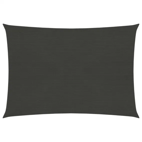 Sonnenschutz Sonnensegel 160 g / m� Anthrazit 5x6 m HDPE Beschattung Rechteck