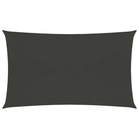Sonnenschutz Sonnensegel 160 g / m� Anthrazit 6x8 m HDPE Beschattung Rechteck