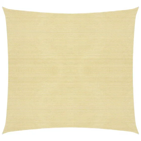 Sonnensegel 160 g/m� Beige 5x5 m HDPE Beschattung Quadrat