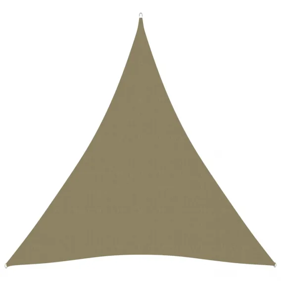 Sonnensegel Dreieckig PU Oxfordgewebe 5x7x7 m Beige f�r Garten Terrasse