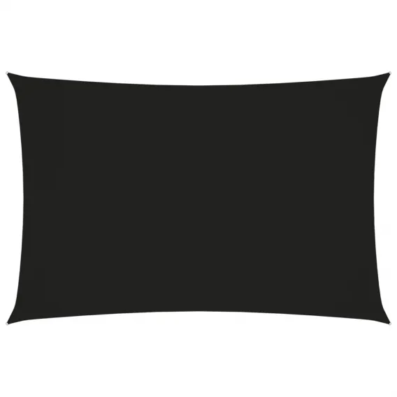 Sonnensegel Oxford-Gewebe Rechteckig 6x8 m Schwarz Sonnenschutz Beschattung