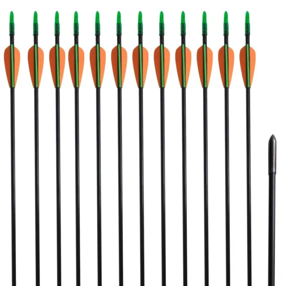 Standard Recurvebogen-Pfeile 30 0,6 cm Fiberglas 12 St�ck