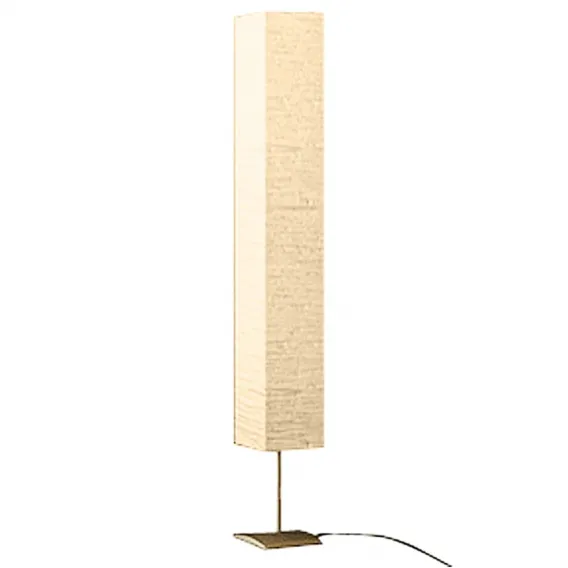 Standleuchte mit Stahlst�nder 170 cm Beige Reispapier Papierlampenschirm E14