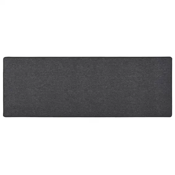 Teppichl�ufer Anthrazit 50x150 cm aus Polypropylen f�r Wohnzimmer Flur K�che