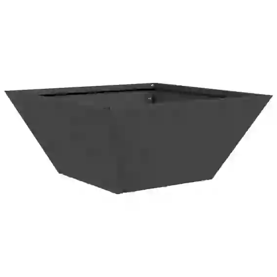 Garten Sch�ssel Pflanzer Schwarz 35x35x15 cm Stahl