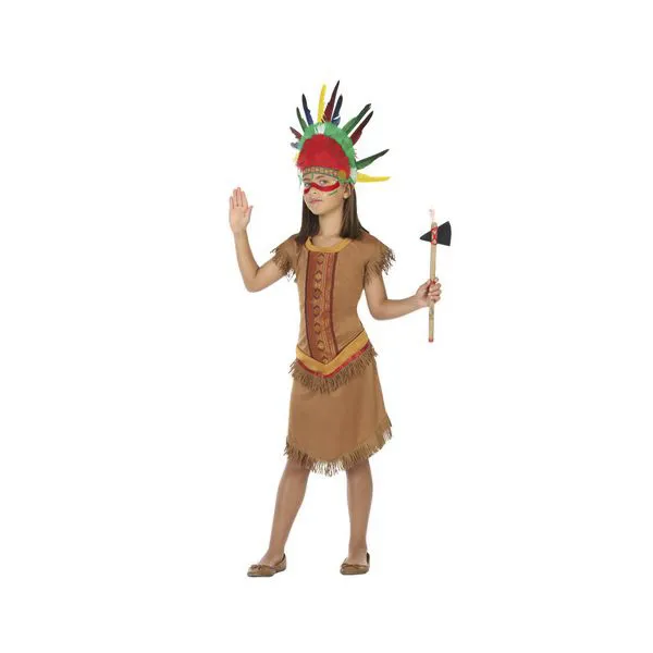 Karnevalskostm Faschingskostm Mdchen Kleid Amerikanische Ureinwohnerin Squaw braun verschieden