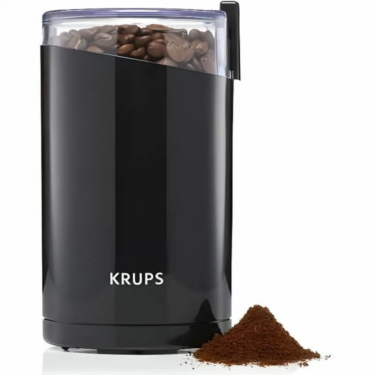Krups Elektrische Kaffeemhle F2034210 Schwarz 2in1 Malgrad variabel Hochglanz