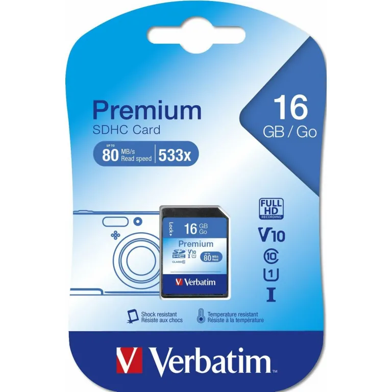 Verbatim SD Speicherkarte PREMIUM SDHC C10/U1 16 GB