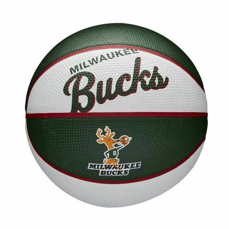 Wilson Basketball Mini NBA Bucks Olive 3