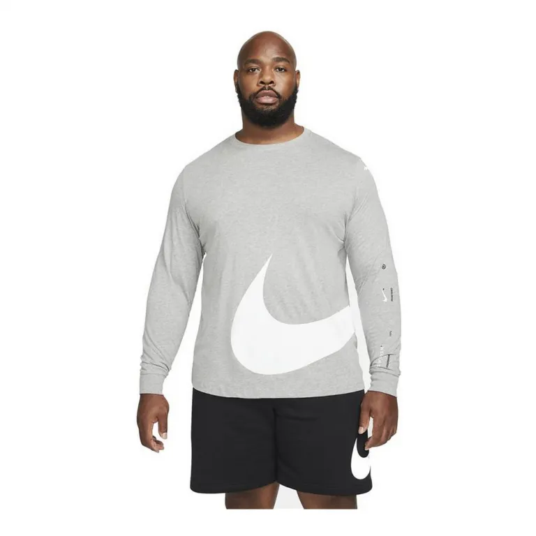 Nike Herren Langarm-T-Shirt Sportswear Hellgrau