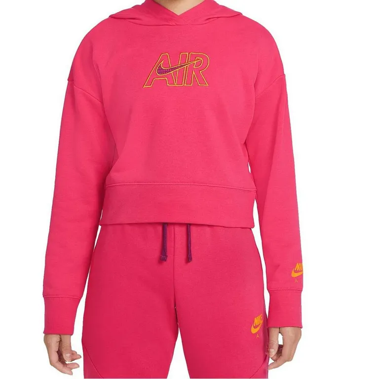 Sweatshirt mit Kapuze fr Mdchen CROP HOODIE Nike DM8372 666 Rosa