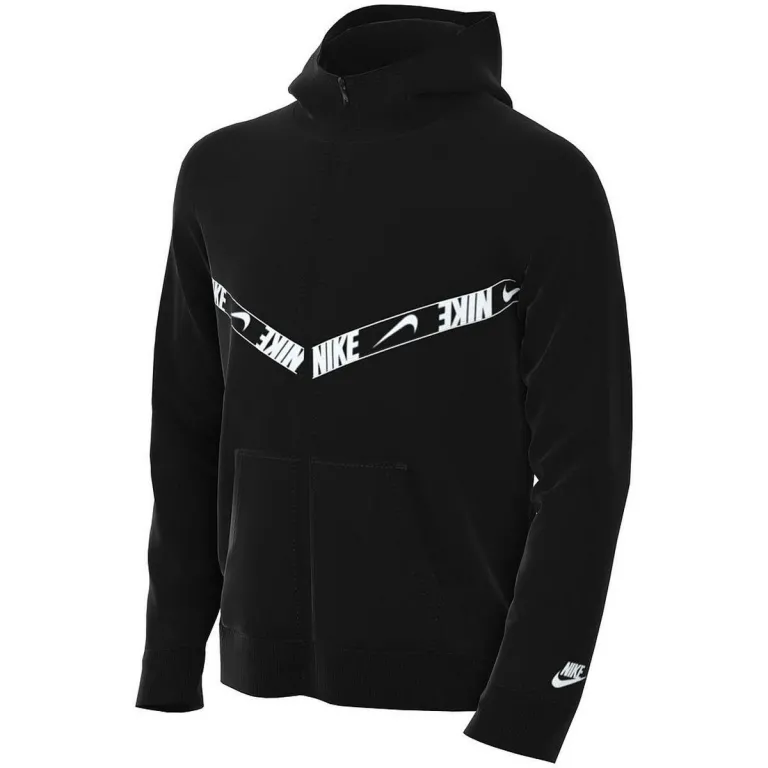 Jungen Sweater mit Kapuze REPEAT PK FZ HOODIE Nike DQ5100 010 Schwarz