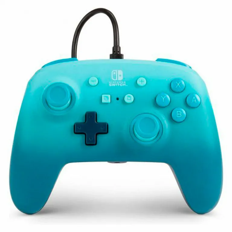 Nintendo Pro Controller fr Switch  USB-Kabel Aquatic Fantasy Blau