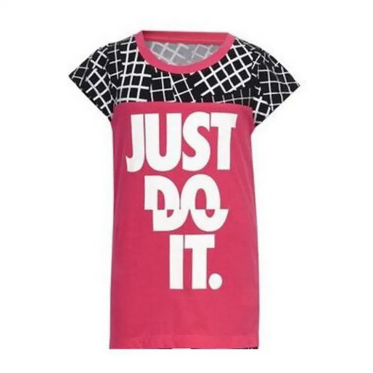 Nike Kurzarm-T-Shirt fr Kinder 848-A72 Rosa 100 % Baumwolle