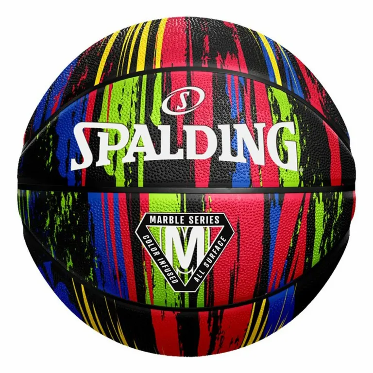 Spalding Basketball Marble Series Schwarz 7