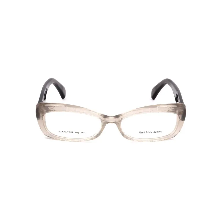 Alexander mcqueen Brillenfassung Alexander McQueen AMQ-4203-K6M Grau Beige Brille ohne Sehstrke Brillengestell