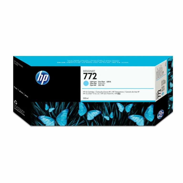 Hp Original Tintenpatrone HP Cartucho de tinta DesignJet HP 772 cian claro de 300 ml Trkis