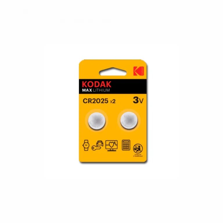 Kodak Lithium-Knopfzelle CR2025 ULTRA MAX LITHIUM 3V (2teilig)
