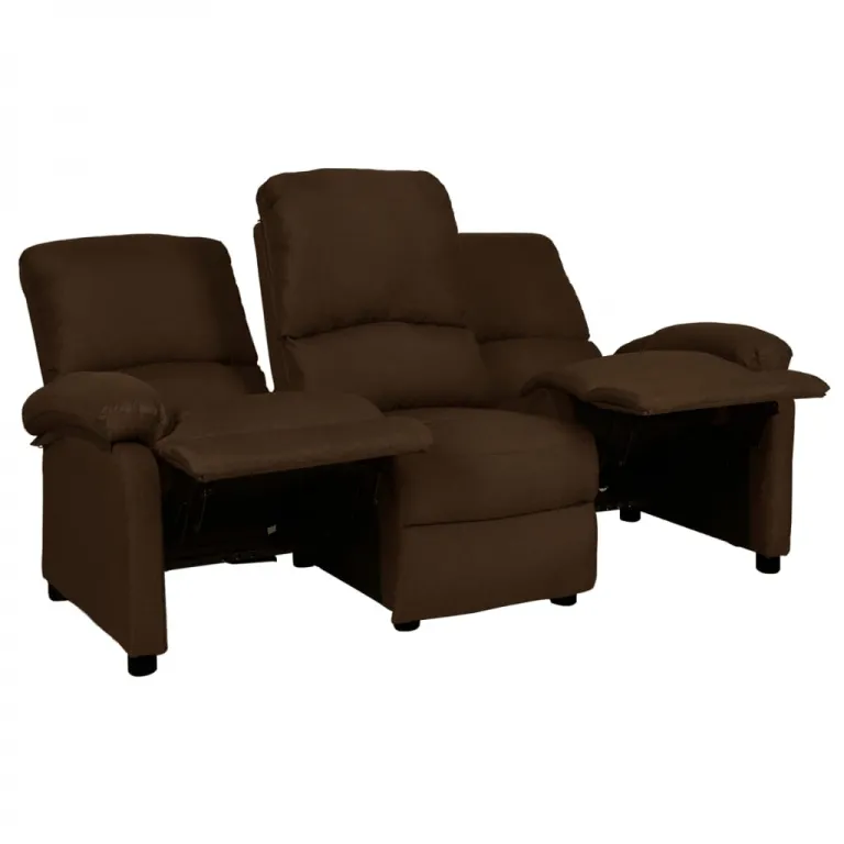 Relaxsofa Liegesofa 3er Sofa Couch verstellbar 3-Sitzer-Sofa Verstellbar braun