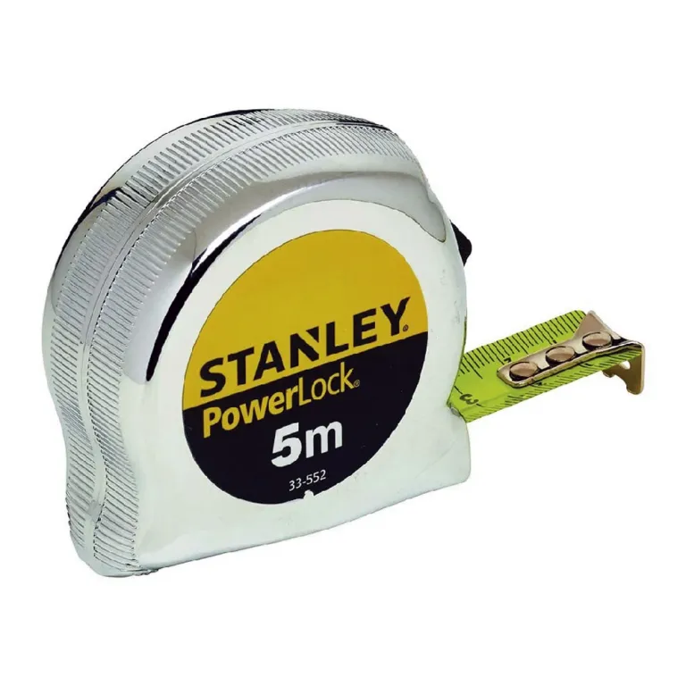 Stanley Flexometer POWERLOCK 5 m x 19 mm ABS Kunststoff Maband Automatisch Aufwicklung