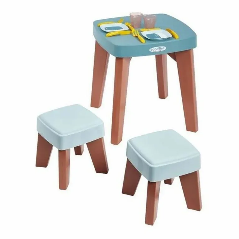 Ecoiffier Kinder Sitzgruppe Tisch mit 2 Sthlen