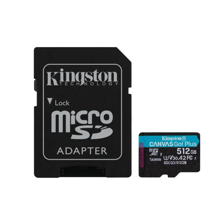 Kingston Ngs Mikro SD Speicherkarte mit Adapter SDCG3 / 512GB Klasse 10 512 GB UHS-I