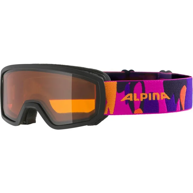 Alpina Skibrille Piney Kinder Schwarz Orange Kunststoff S2