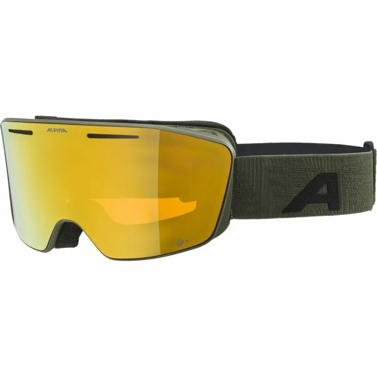Alpina Skibrille Nendaz Q-Lite Gold Olive Kunststoff S2