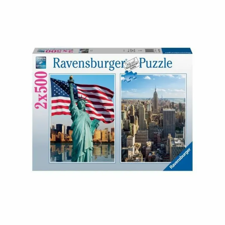 Ravensburger Puzzle Skyscraper & Liberty 2 x 500 Stcke