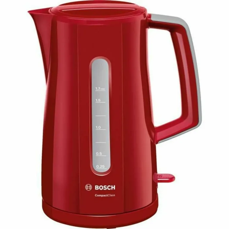 Bosch Wasserkocher BOSCH TWK3A014 Rot Ja Edelstahl Kunststoff Kunststoff/Edelstahl 2400 W 1,7 L