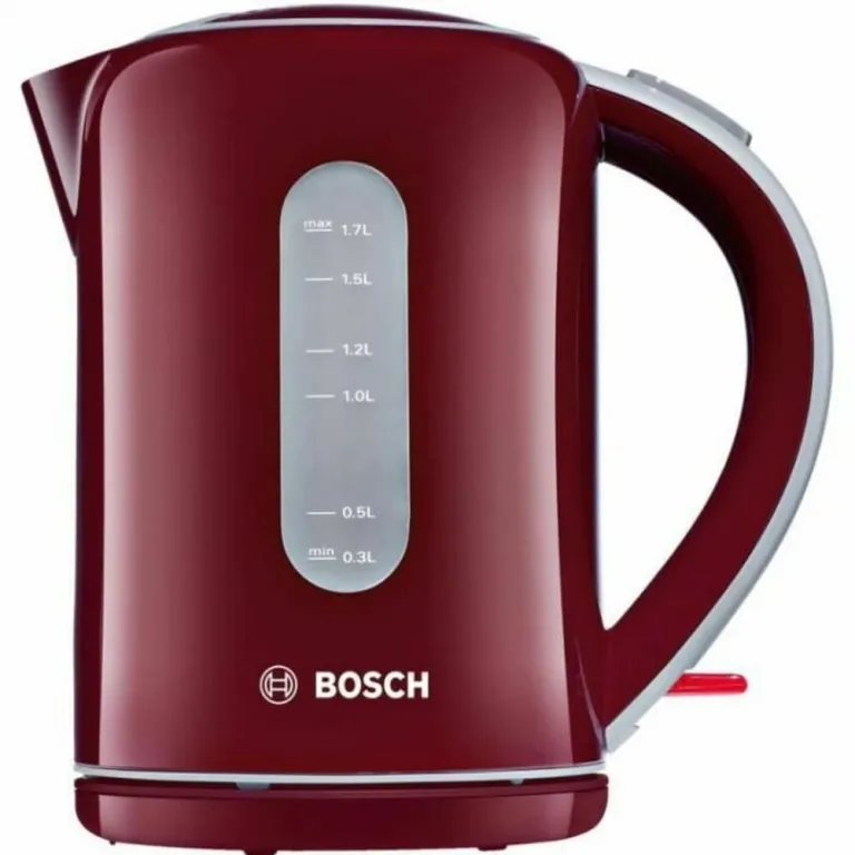 Bosch Wasserkocher BOSCH TWK7604 Edelstahl Burgunderrot Wasserkessel