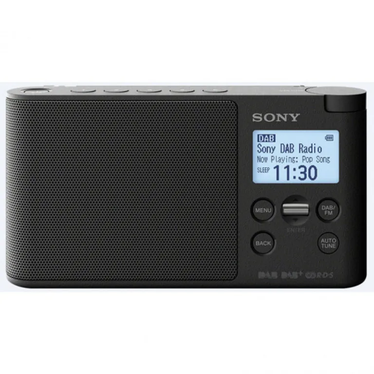 Sony Tragbares Radio XDR-S41D FM LCD Wei Schwarz