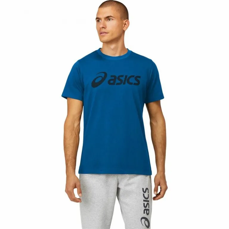 Asics Herren Kurzarm-T-Shirt Big Logo Blau