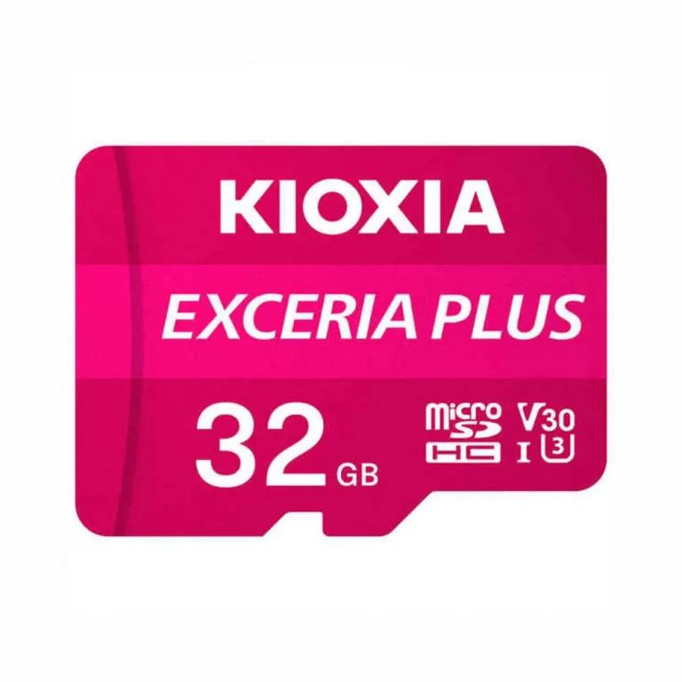 Kioxia Mikro SD Speicherkarte mit Adapter Exceria Plus UHS-I U3 Klasse 10 Rosa