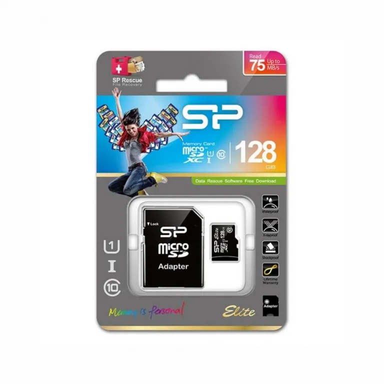 Silicon power Mikro SD Speicherkarte mit Adapter Silicon Power SP128GBSTXBU1V10SP UHS-I GB Class 10 128 GB