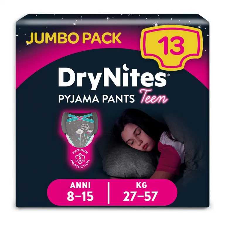 Drynites Unterhosen-Packung fr Mdchen DryNites Pyjama Pants Teen (13teilig)