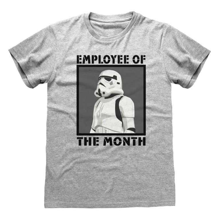 Star wars Kurzarm-T-Shirt Star Wars Employee of the Month Grau Unisex