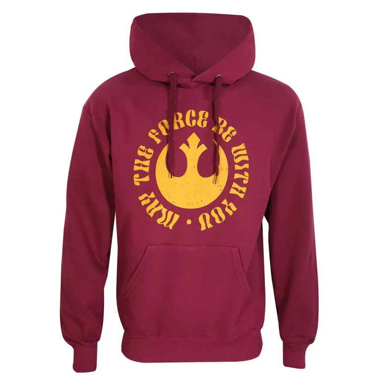 Star wars Unisex Sweater mit Kapuze Star Wars May The Force Be With You Burgunderrot