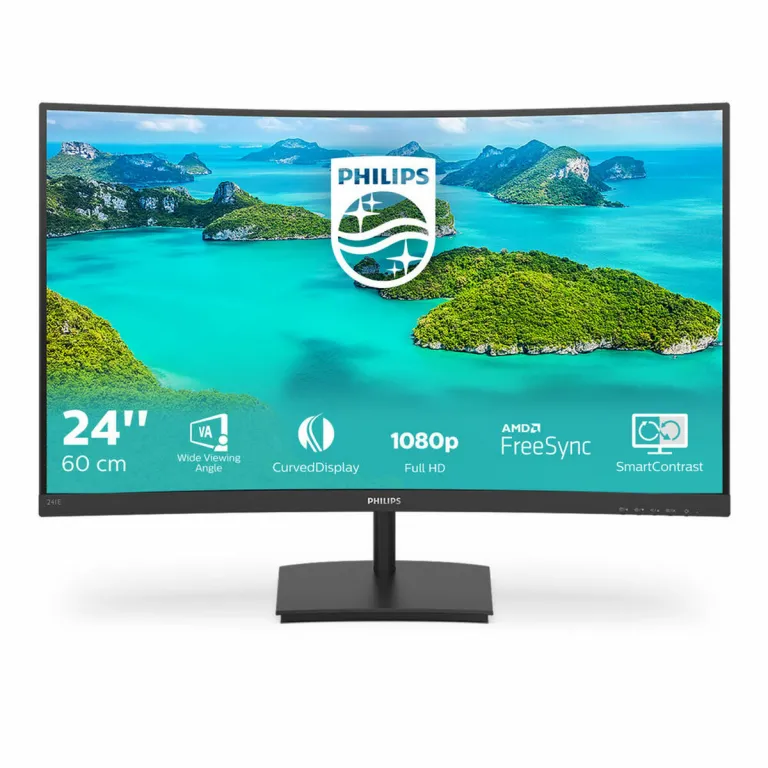 Philips Monitor 241E1SCA/00 FHD LCD 24 Zoll Computer Bildschirm PC Display