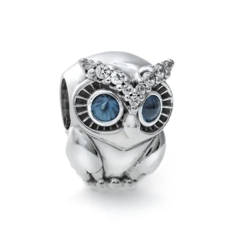 Amen Pandora Charm Anhnger Armband Damenperlen SPARKLING OWL