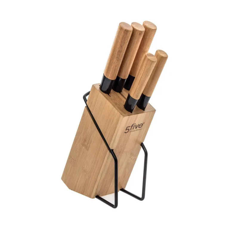 5five Messerset mit Holzhalterung 32,5 x 22,5 x 7,5 cm