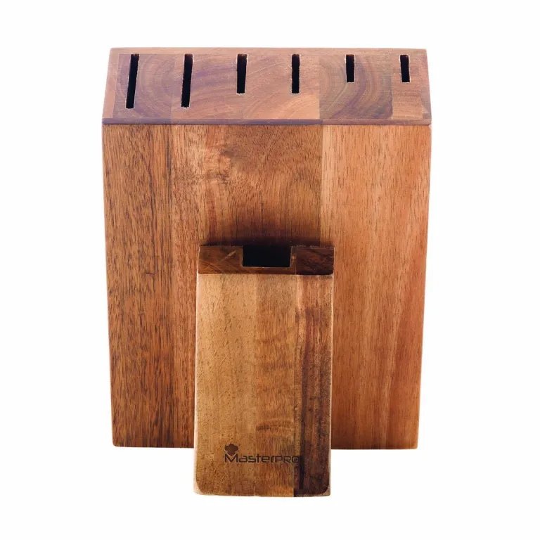 Masterpro Halterung Holz Akazienholz 16 x 14,3 x 22,7 cm Messerblock