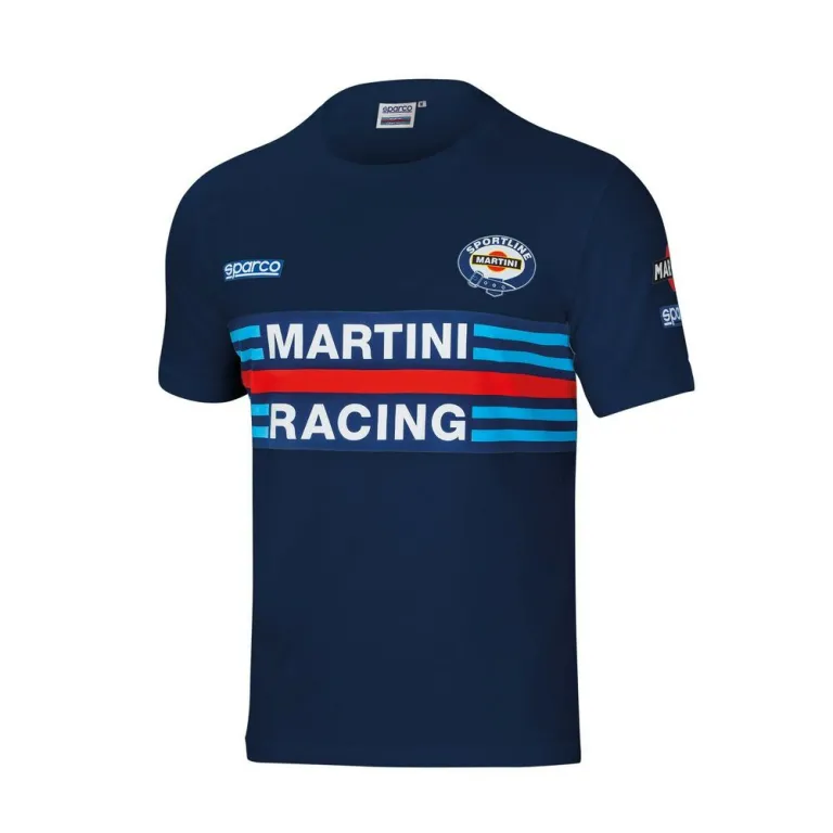 Sparco Kurzarm-T-Shirt MARTINI RACING Gre M Marineblau