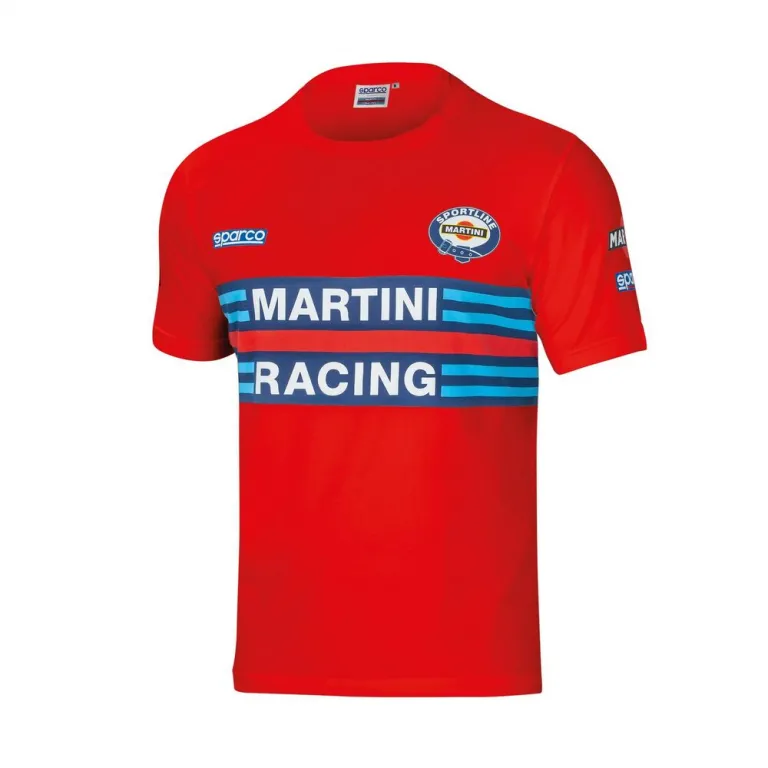 Sparco Kurzarm-T-Shirt MARTINI RACING Rot Gre S