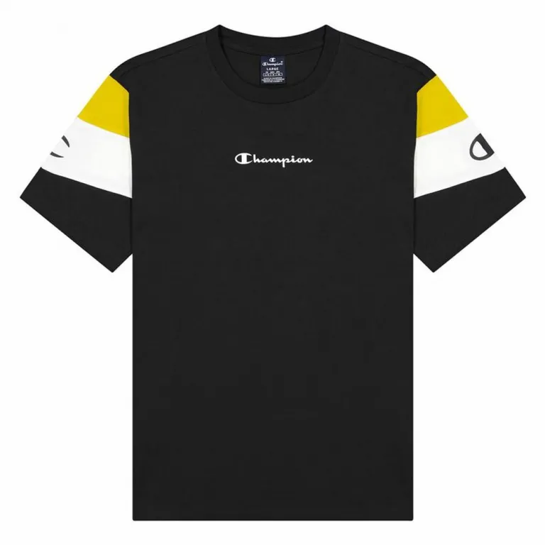 Champion Kurzarm-T-Shirt Crewneck Color Block M Schwarz