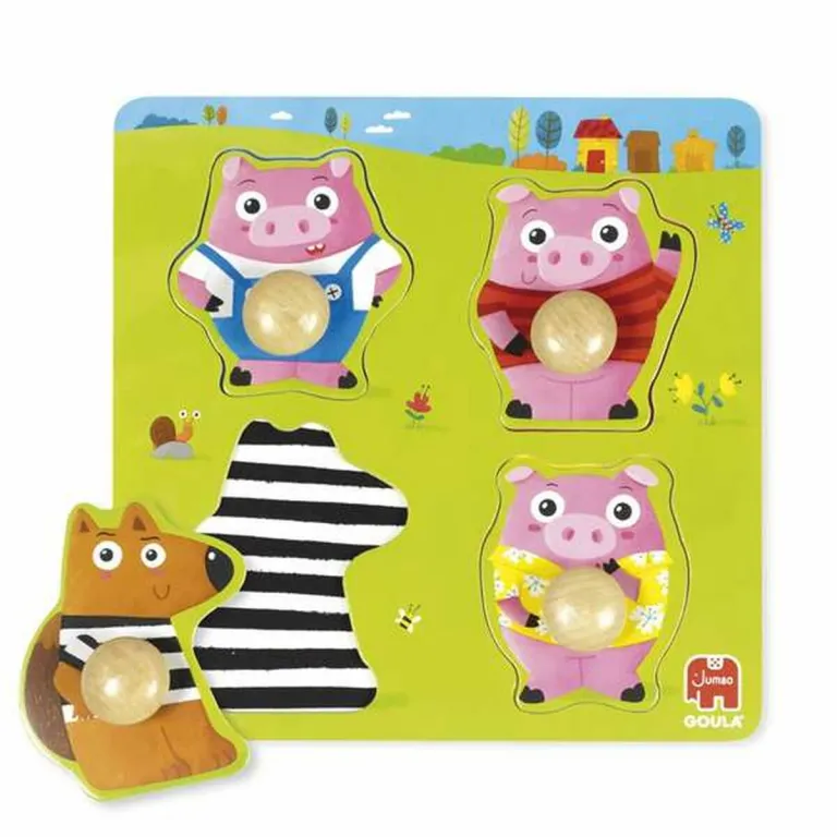 Diset Kinder Puzzle aus Holz Three Little Pigs