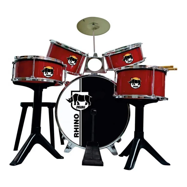 Reig Schlagzeug Rhino Drums Red 75 x 68 x 54 cm Kinder-Spielzeug