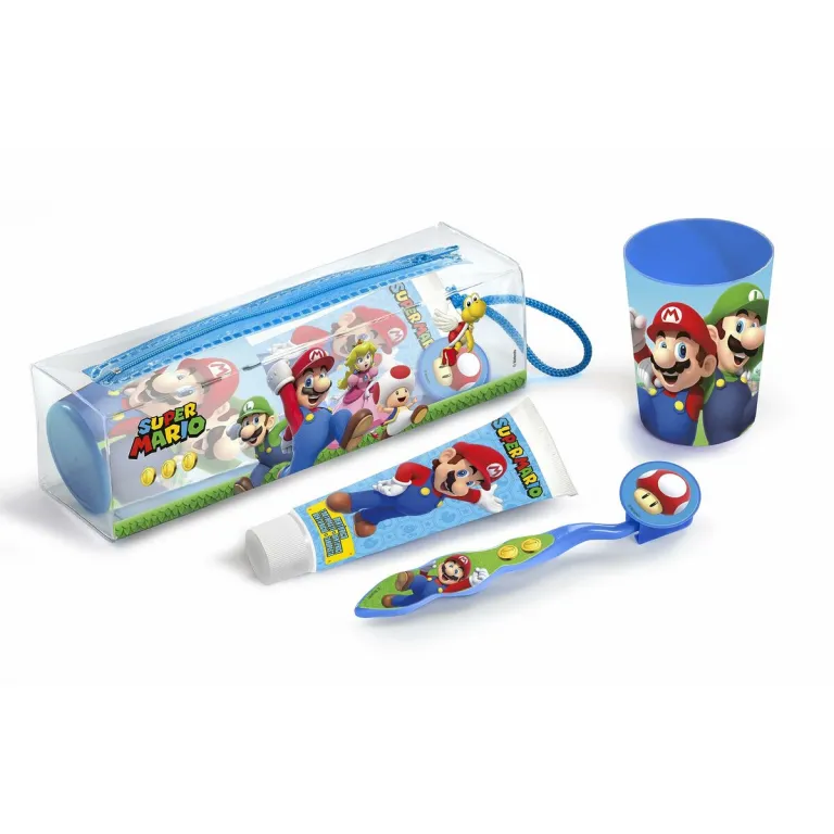 Cartoon Reise-Toilettentasche Super Mario Cuidado Dental Lote 4 Stcke