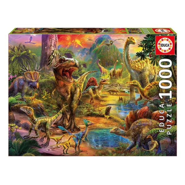 Educa Puzzle Dinosaur Land 17655 500 Teile 1000 Stcke 68 x 48 cm