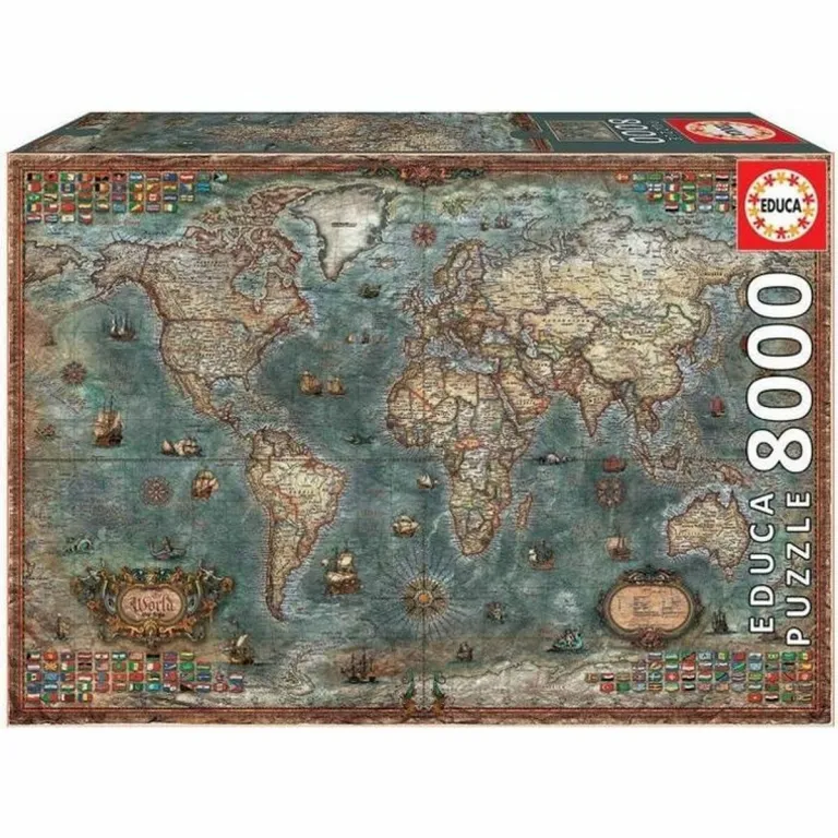 Educa Puzzle World Map History 8000 Stcke